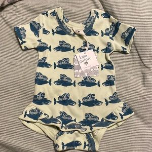 Short Sleeve Ruffle Leg Bodysuit